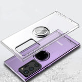 Transparent Ring Holder Case Shockproof Back Cover for Samsung Galaxy Note 20 Series