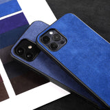 Luxury Artificial Leather Business Alcantara Case for iPhone 12 11 Series