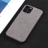 Luxury Artificial Leather Business Alcantara Case for iPhone 12 11 Series