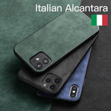 Luxury Artificial Leather Business Alcantara Case for iPhone 12 11 Series