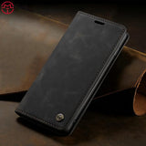 Luxury Retro Magnetic Leather Case For iPhone X XS Max XR 8 7 6s Plus