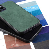 Luxury Artificial Leather Business Alcantara Case for iPhone 12 11 Series