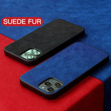 Luxury Business Soft Suede Fur Leather Plush Protective Case for iPhone 12 mini