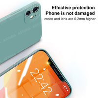 100WD Square Liquid Silicone Full Protector Case For iPhone 12 & 11 Pro Max