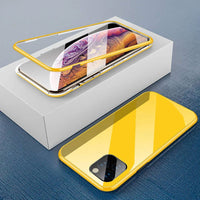 HD Tempered Glass Magnet Drop Protection Case For iPhone 11 Series