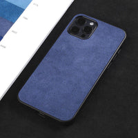 Luxury Artificial Leather Business Alcantara Case for iPhone 12 11 Series