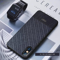 Business Suit Cloth Style Fabrics Case For iPhone X XS Max XR