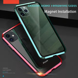 Double Sided Tempered Glass Magnetic Full Body Metal Frame Case For iPhone 11 Pro Max