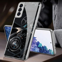 Luxury Plating Glass Anti knock Protection Hard Cover Case For Samsung S21 Ultra Plus 5G