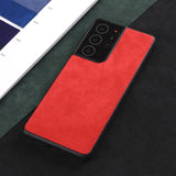 Luxury Business Artificial Alcantara Leather Phone Case for Samsung Galaxy S21 S20 Note20 Series