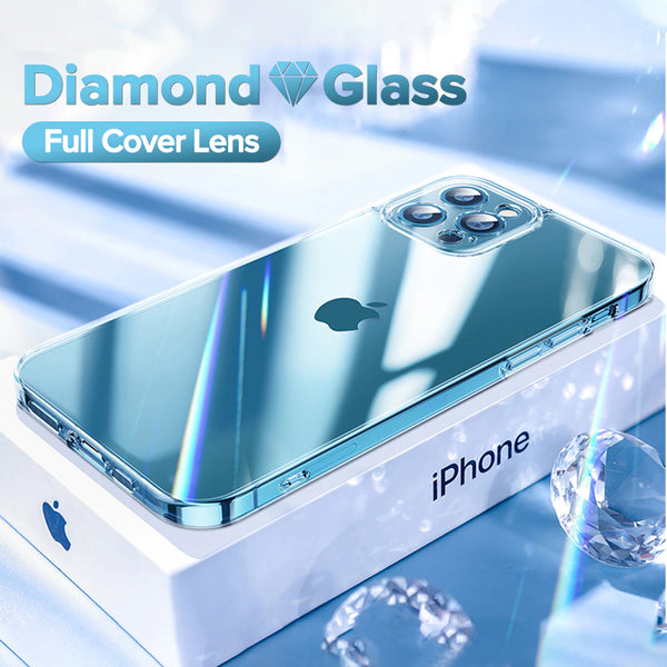Luxury Shockproof Glass Clear Case For iPhone 12 11 Series