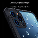 Luxury Metal Transparent Back Cover Heavy Duty Protection Waterproof Case for iPhone 12 Series