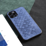 Luxury Artificial Alcantara Leather Weave Case for iPhone 12 11 Series