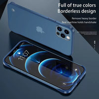 Ultra Thin Hard Frameless Translucent Case with Ring For iPhone 13 12 Series