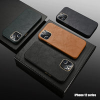 High end Leather Full Wrapped Handmade Phone Case for iPhone 12 11 XS Series