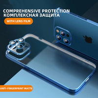 Shockproof Transparent Plating Camera Lens Protector Case for iPhone 13 12 11 Series