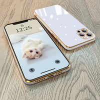 Luxury Plating Frame 6D Bling Soft Silicone Case for iPhone 13 12 Series