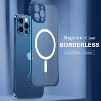 Magnetic Frameless Camear Protector Anti Fingerprint Matte Case For iphone 13 Series