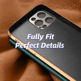 Luxury Grain Leather Full Protection Case For iPhone 12 11 Series