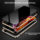 Luxury Privacy Tempered Glass Magnetic Full Protection Case For iPhone 11 Series