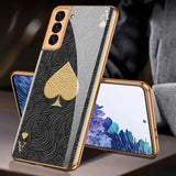 Luxury Plating Glass Anti knock Protection Hard Cover Case For Samsung S21 Ultra Plus 5G