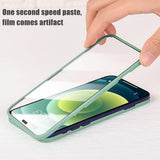 360 Full Cover Front Tempered Glass + PC Back Cover For iPhone 12 11 Series