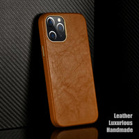 High end Leather Full Wrapped Handmade Phone Case for iPhone 12 11 XS Series