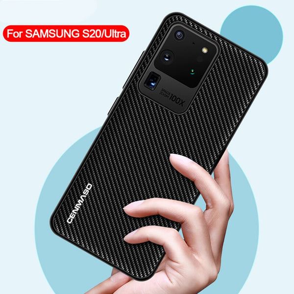 Capa For Samsung Galaxy Note 20 Ultra Back Case For Samsung Note 20 Ultra S20 A71 A51 4G Fashion Funda Carbon Fiber Texture Case