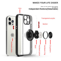 Magnetic Metal Ring Stand Armor Shockproof Case For iPhone 12 11 Pro Max