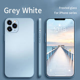 Original Square Frosted Tempered Glass Case For iPhone 13 12 11 Series