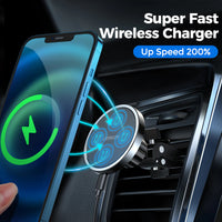 15W Qi Magnetic Wireless Car Charger Phone Holder