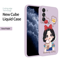 Drink Milk Tea Liquid Silicone Case For Samsung Galaxy S21 S20 Note 20 Series