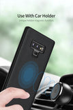 Luxury Leather Texture Magnetic Ultra thin Case for Samsung Galaxy Note 9 Support Wireless Charging