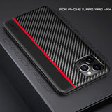 Original Carbon Fiber Leather Back Cover for iPhone 12 Pro Max 1