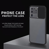 Slide Camera Lens Protection Phone Case for Samsung S21 S20 Note 20 Series