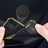 Genuine Leather Magnetic Car Holder Case For iPhone 12 11 Series