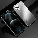 Laser Metal Brushed Lens All inclusive Anti fall Protection Case For iPhone 12 Series