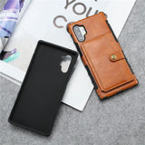 Leather Flip Wallet Back Cover for Samsung Galaxy S20 Series / Note 10 / S10 Series