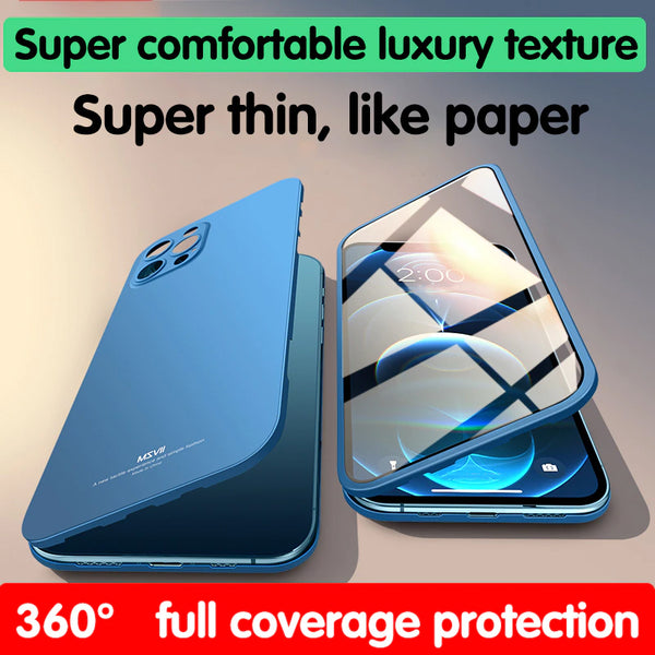 New 360° All Around Package Lens Protect Toughened Glass Soft Case for iPhone 12 11 Series