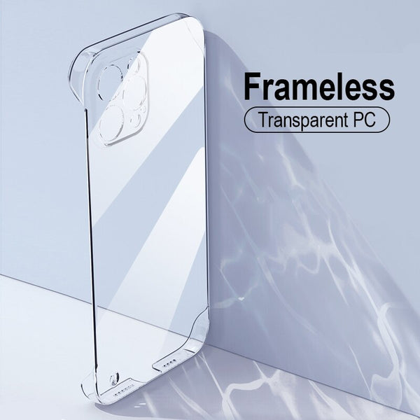 Ultra Thin Frameless Hard PC Clear Case for iPhone 13 12 11 Series