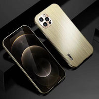 Laser Metal Brushed Lens All inclusive Anti fall Protection Case For iPhone 12 Series