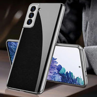 Luxury Plating Glass Anti knock Protection Hard Cover Case For Samsung S21 Ultra Plus 5G