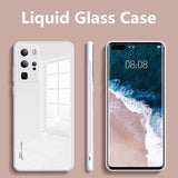 Luxury Liquid Tempered Glass Hybrid Soft Frame Case For Huawei Smartphone