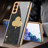 Luxury Plating Glass Anti knock Protection Hard Cover Case For Samsung S21 Ultra Plus 5G