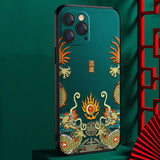 Luxury Leather Relief Patterned Case For iPhone 12  Series