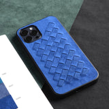 Luxury Artificial Alcantara Leather Weave Case for iPhone 12 11 Series