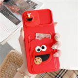 3D Cartoons Liquid Silicone Camera Lens Protection Case for iPhone 12 11 Series