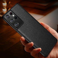 Genuine Pure Cowhide Full wrapped Leather Case for Samsung Galaxy S21 Series
