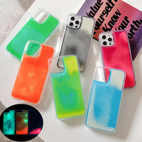 Night Luminous Quicksand Case For iPhone 12 11 Pro Max