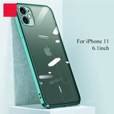 Shockproof Cover Protective Transparent Case Square Shell For iPhone 11